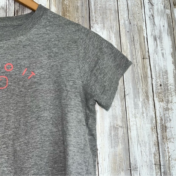 Nike Grey & Pink Just Do It Tee - Picture 3 of 4